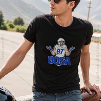 Joey Bosa Buffalo Bills Number 97 Shrug NFL Football 2025 Painting T-shirt