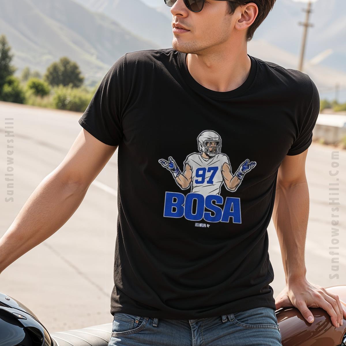 Joey Bosa Buffalo Bills Number 97 Shrug NFL Football 2025 Painting T-shirt