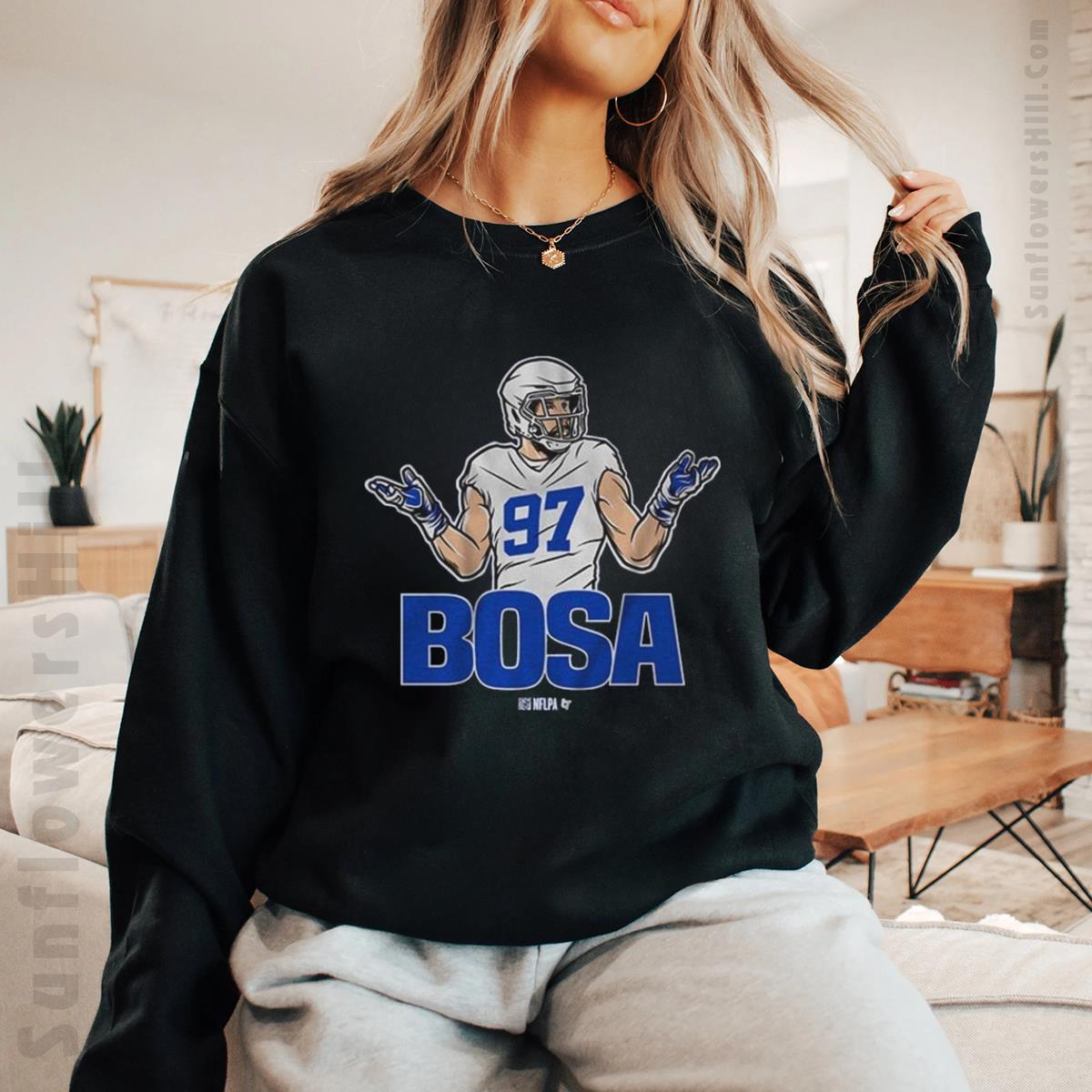 Joey Bosa Buffalo Bills Number 97 Shrug NFL Football 2025 Painting T-shirt