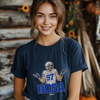 Joey Bosa Buffalo Bills Number 97 Shrug NFL Football 2025 Painting T-shirt