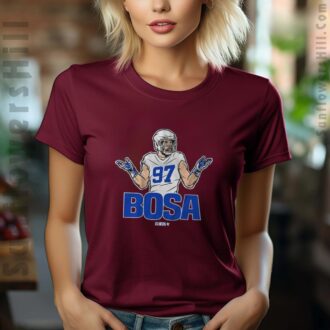 Joey Bosa Buffalo Bills Number 97 Shrug NFL Football 2025 Painting T-shirt