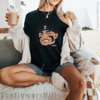 Justin Fields New York Jets 2025 Portrait Signature T-shirt - NFL Football Swag Head Design