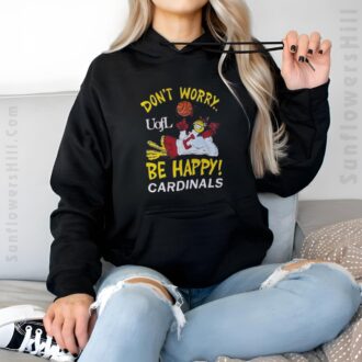 Louisville Cardinals UofL 2025 Basketball Mascot T-Shirt - Don’t Worry Be Happy Design