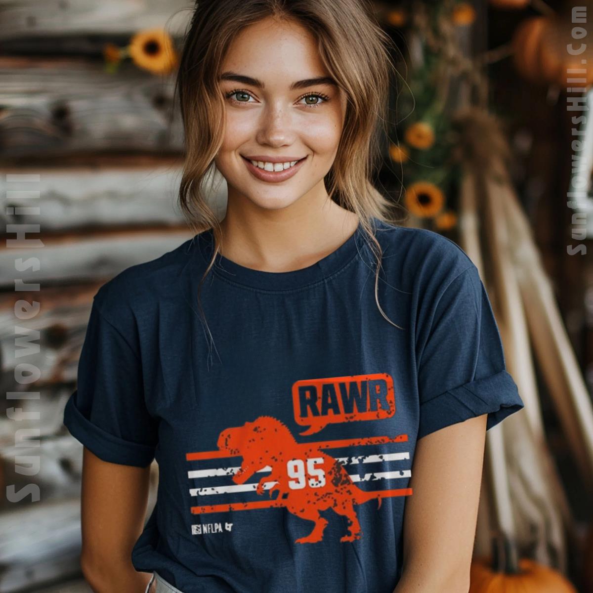 Myles Garrett Rawr 95 Cleveland Browns NFL T-shirt 2025 - Vintage Graphic Design for Fans