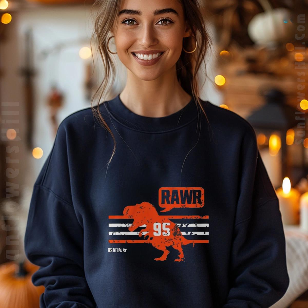 Myles Garrett Rawr 95 Cleveland Browns NFL T-shirt 2025 - Vintage Graphic Design for Fans