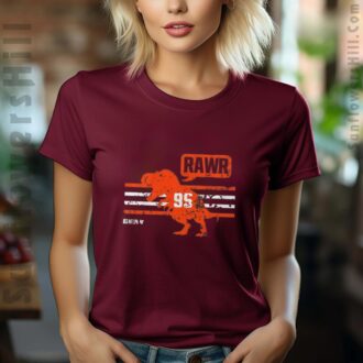 Myles Garrett Rawr 95 Cleveland Browns NFL T-shirt 2025 - Vintage Graphic Design for Fans