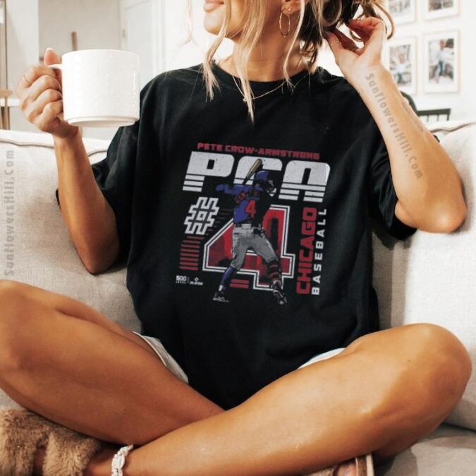 Pete Crow-Armstrong Chicago Cubs 2025 PCA Baseball Shirt - Number 4 Fan Tee