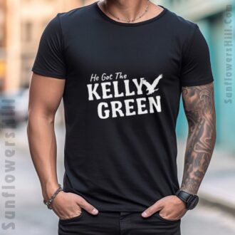 Sayburm Kelly Green Eagles 2025 World Champs T-Shirt - He Got The Kelly Green
