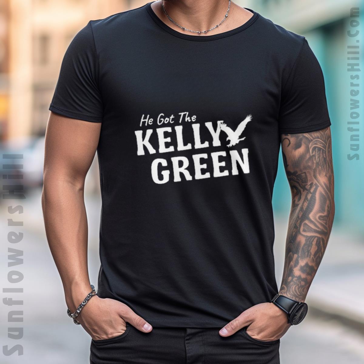 Sayburm Kelly Green Eagles 2025 World Champs T-Shirt - He Got The Kelly Green