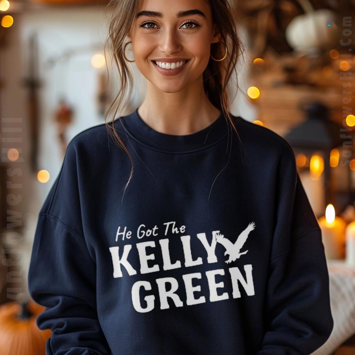 Sayburm Kelly Green Eagles 2025 World Champs T-Shirt - He Got The Kelly Green