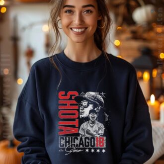 Shota Imanaga Chicago Cubs 18 Retro Baseball T-Shirt - MLBPA Signature Artwork