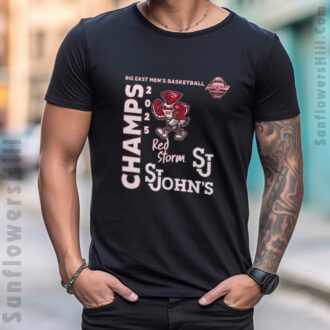 St. John’s Red Storm 2025 Big East Basketball Champions NCAA Mascot T-shirt
