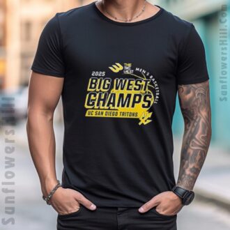 UC San Diego Tritons 2025 Big West Champions T-Shirt - NCAA Basketball Fan Gear