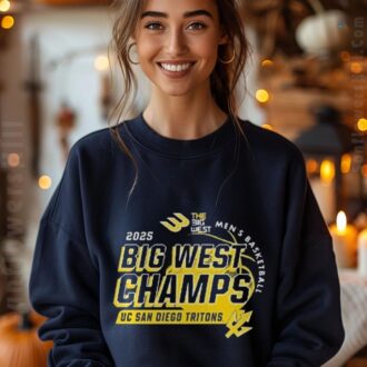UC San Diego Tritons 2025 Big West Champions T-Shirt - NCAA Basketball Fan Gear