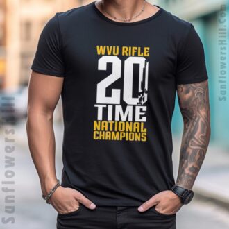 WVU Mountaineers Rifle Team 2025 20X National Champions Vintage T-Shirt