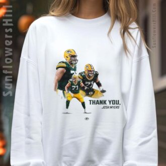 Green Bay Packers Thank You Josh Myers NFL Football 2025 T-Shirt - Sport Gifts Collection