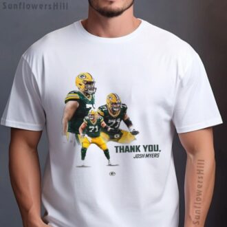 Green Bay Packers Thank You Josh Myers NFL Football 2025 T-Shirt - Sport Gifts Collection