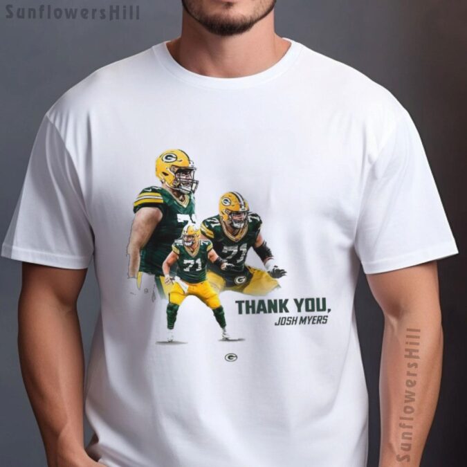 Green Bay Packers Thank You Josh Myers NFL Football 2025 T-Shirt - Sport Gifts Collection
