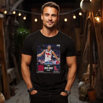 Ole Miss Rebels vs Arkansas Razorbacks Game Day Shirt - 2025 SEC Tournament Score 80-83 Fan Apparel