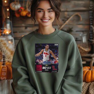 Ole Miss Rebels vs Arkansas Razorbacks Game Day Shirt - 2025 SEC Tournament Score 80-83 Fan Apparel
