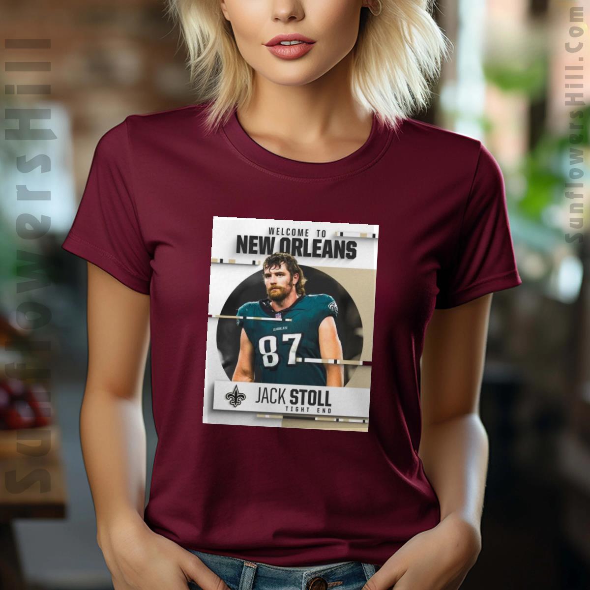 New Orleans Saints Jack Stoll Signing Shirt - Welcome to New Orleans Official Poster Tee