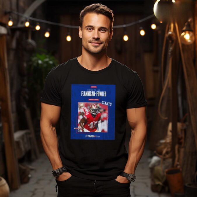 New York Giants LB Demetrius Flannigan-Fowles Linebacker Roster-Building T-Shirt