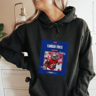 New York Giants LB Demetrius Flannigan-Fowles Linebacker Roster-Building T-Shirt