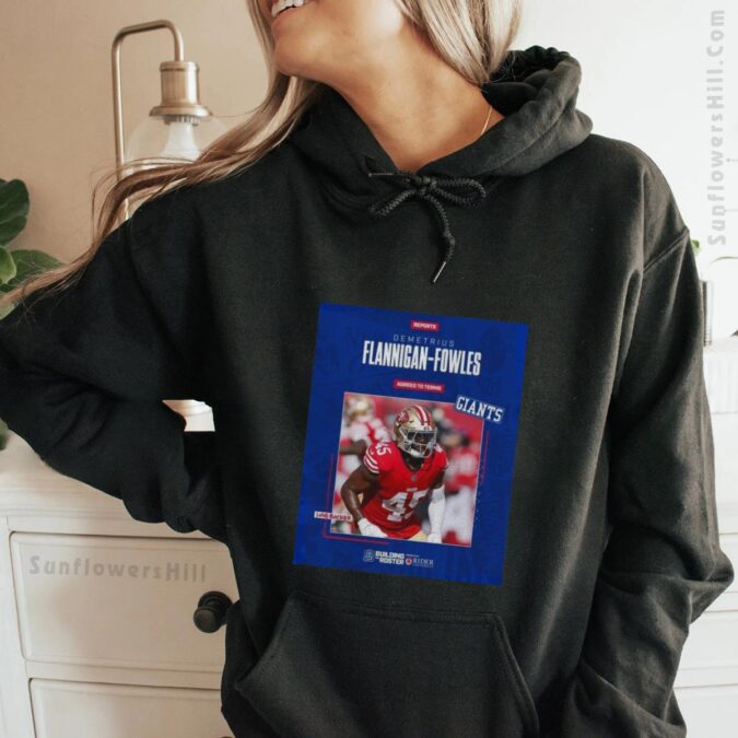 New York Giants LB Demetrius Flannigan-Fowles Linebacker Roster-Building T-Shirt