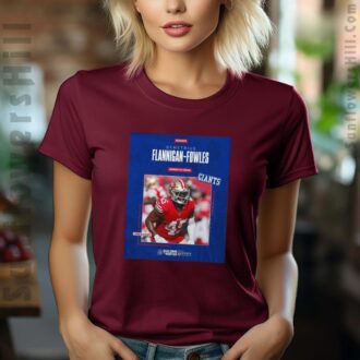 New York Giants LB Demetrius Flannigan-Fowles Linebacker Roster-Building T-Shirt