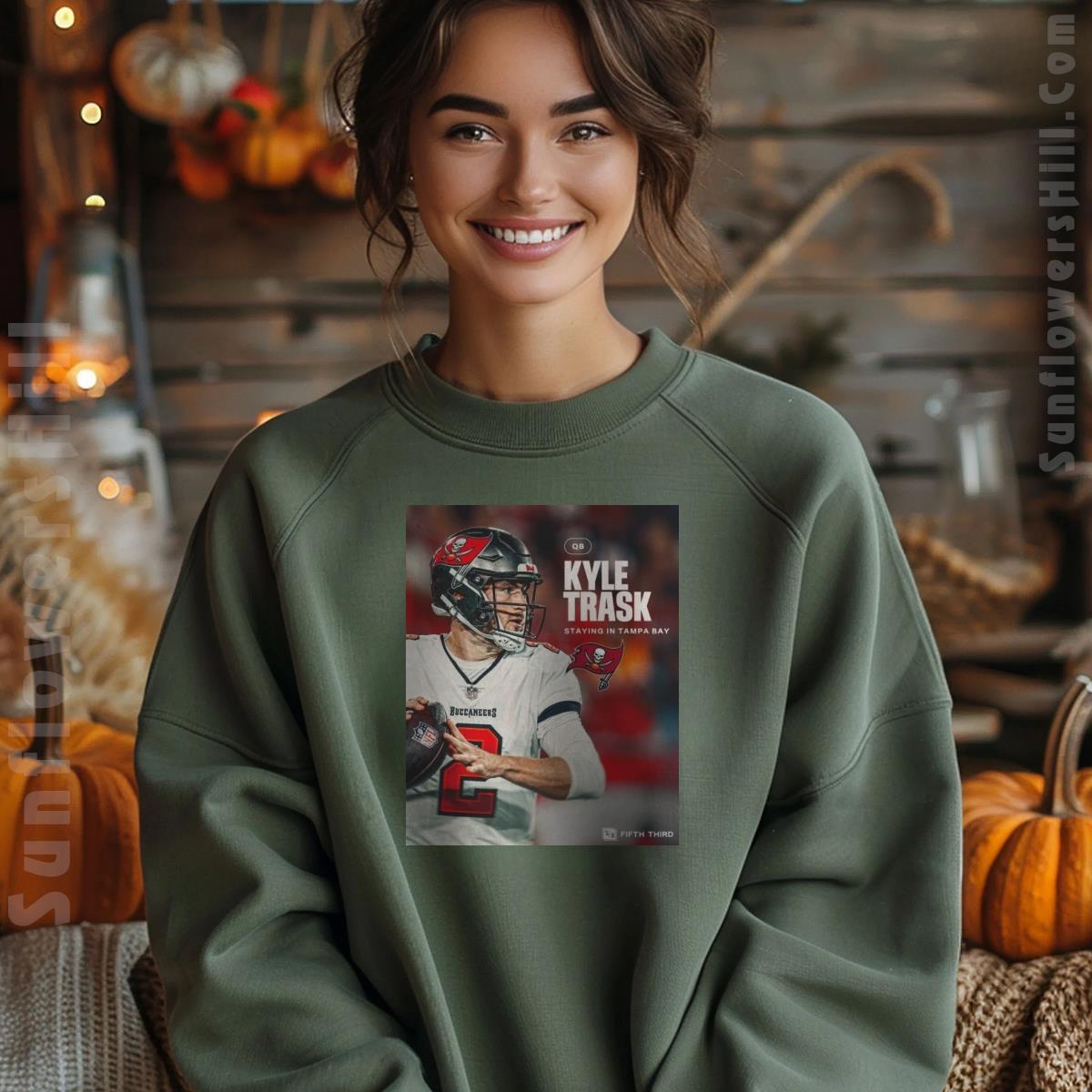 Official Kyle Trask Tampa Bay Buccaneers Re-Sign Poster T-Shirt for NFL Fans