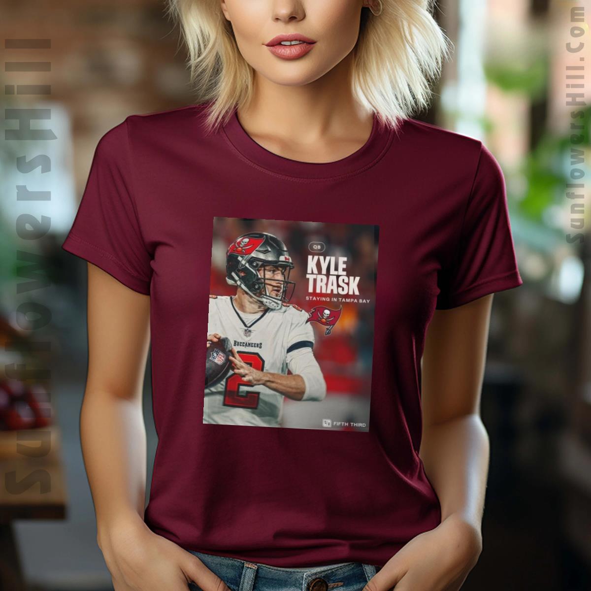 Official Kyle Trask Tampa Bay Buccaneers Re-Sign Poster T-Shirt for NFL Fans