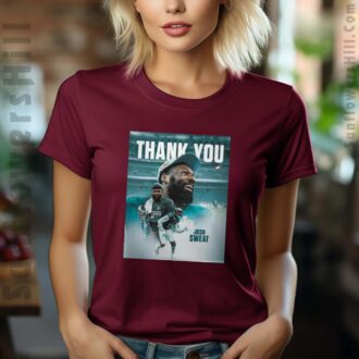Philadelphia Eagles Josh Sweat Tribute T-Shirt - Thank You for Everything On & Off the Field