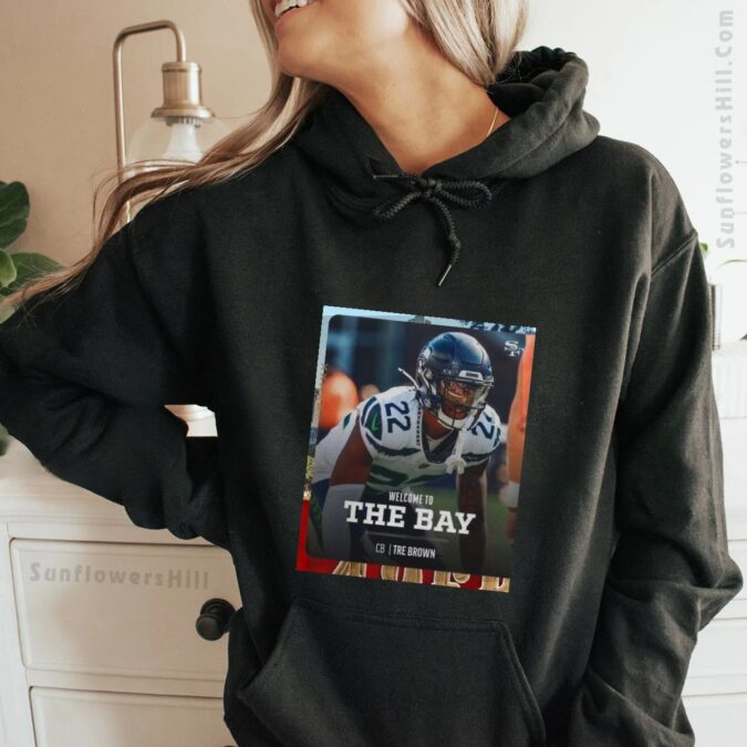San Francisco 49ers 2025 Poster T-Shirt - CB Tre Brown & New Faces, NFL Football Fan Tee