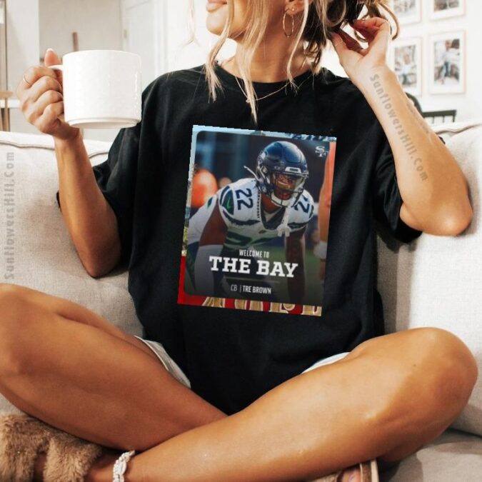 San Francisco 49ers 2025 Poster T-Shirt - CB Tre Brown & New Faces, NFL Football Fan Tee