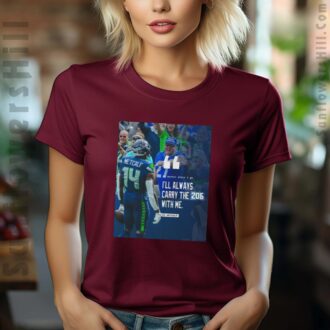 Seattle Seahawks 206 Pride DK Metcalf NFL 2025 T-Shirt - No Matter Where I Go