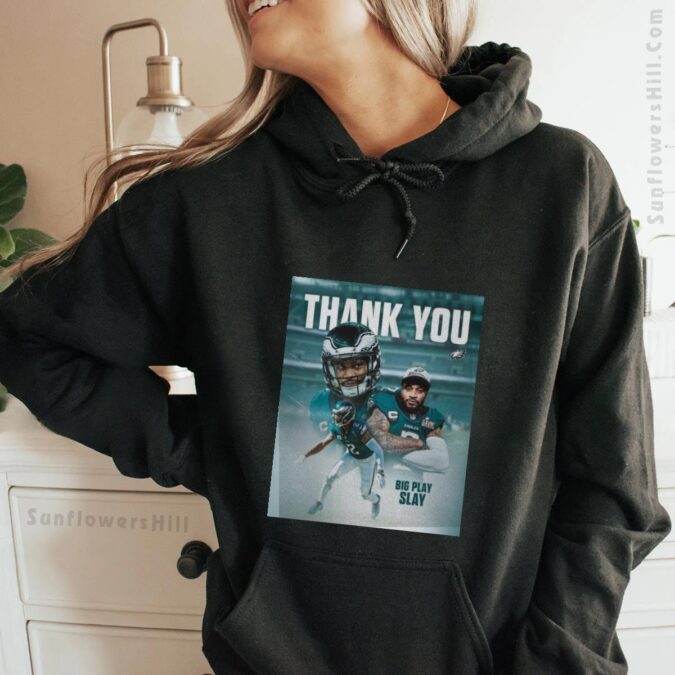 Thank You Big Play Slay Philadelphia Eagles T-Shirt – Honoring Darius Slay's Legacy