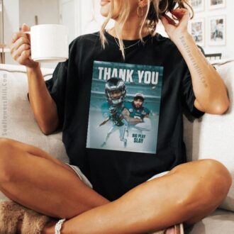 Thank You Big Play Slay Philadelphia Eagles T-Shirt – Honoring Darius Slay's Legacy
