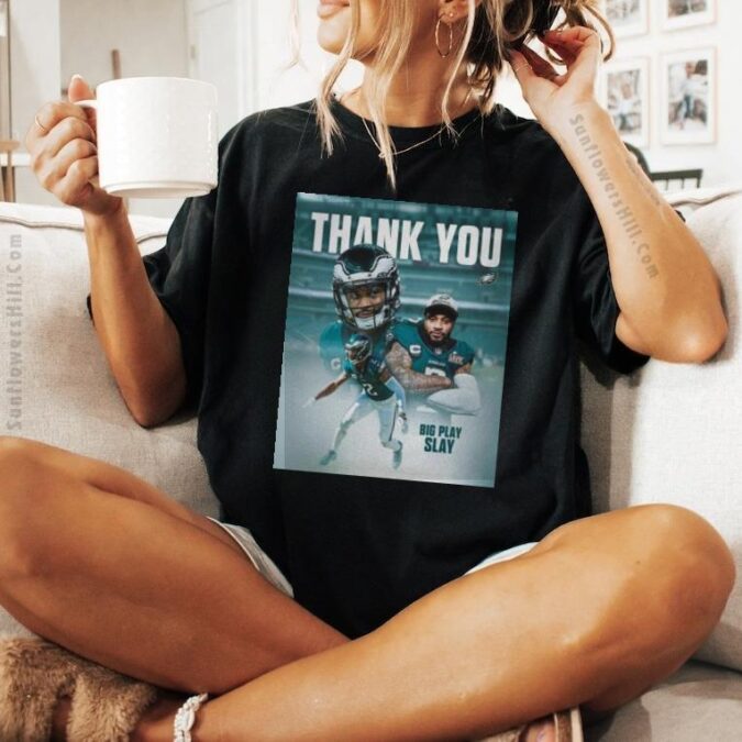 Thank You Big Play Slay Philadelphia Eagles T-Shirt – Honoring Darius Slay's Legacy