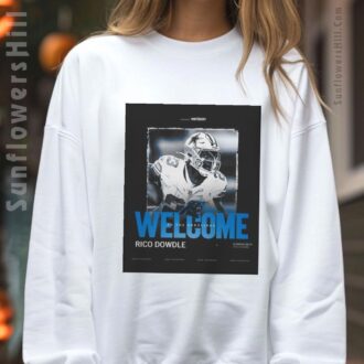 Carolina Panthers Rico Dowdle Running Back T-Shirt - Welcome to the Carolinas, Keep Pounding Official Poster