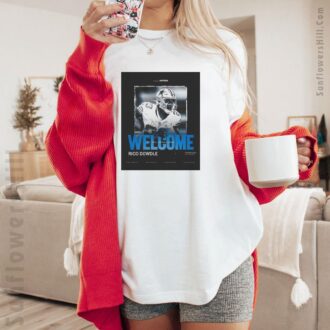 Carolina Panthers Rico Dowdle Running Back T-Shirt - Welcome to the Carolinas, Keep Pounding Official Poster