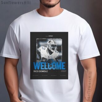 Carolina Panthers Rico Dowdle Running Back T-Shirt - Welcome to the Carolinas, Keep Pounding Official Poster