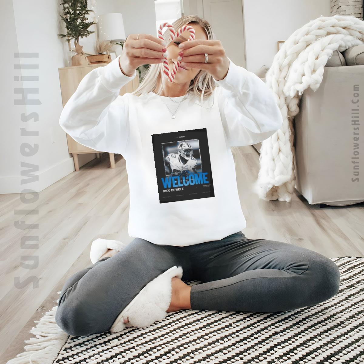Carolina Panthers Rico Dowdle Running Back T-Shirt - Welcome to the Carolinas, Keep Pounding Official Poster