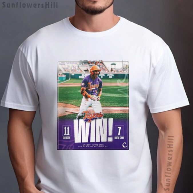 Clemson Tigers Win Over Notre Dame Baseball 2025 - Official Poster T-Shirt