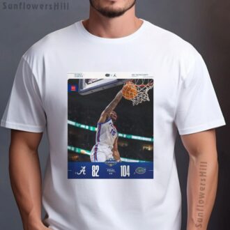 Florida Gators 104-82 Win Over Alabama Crimson Tide T-Shirt - SEC Tournament 2025 Basketball Fan Gear