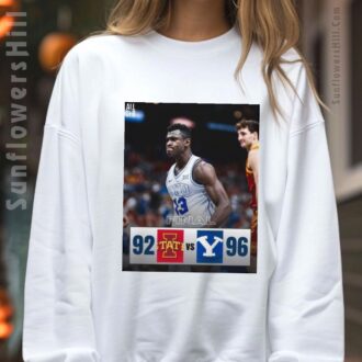 Iowa State Cyclones vs BYU Cougars Final Score 92-96 T-Shirt – Keba Keita Semifinals Victory