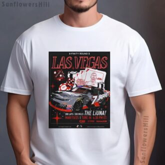 Justin Allgaier Xfinity Round 5 Las Vegas 2025 Official Poster T-Shirt - NASCAR Racing Fan Apparel
