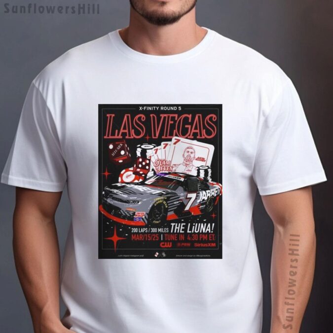 Justin Allgaier Xfinity Round 5 Las Vegas 2025 Official Poster T-Shirt - NASCAR Racing Fan Apparel
