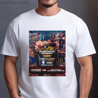 Komander vs Dralistico AEW Collision T-Shirt - Slam Dunk Sunday AEW Wrestling Shirt
