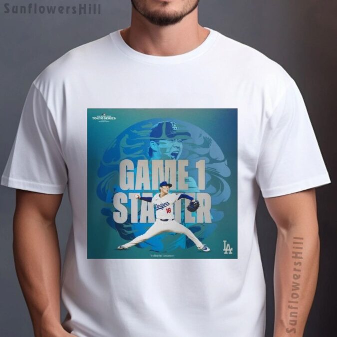 Los Angeles Dodgers MLB 2025 Yoshinobu Yamamoto Game 1 Starter T-Shirt - Tokyo Series Limited Edition