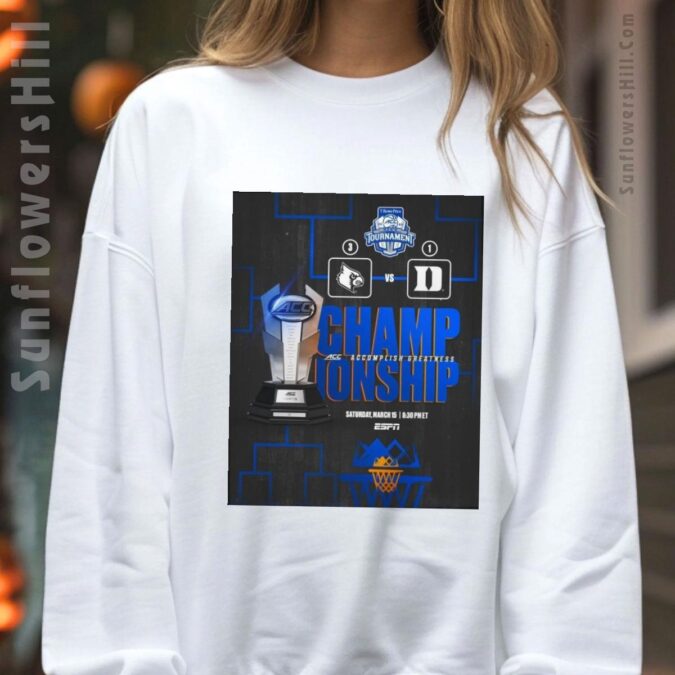 Louisville Cardinals vs Duke Blue Devils ACC Championship 2025 T-Shirt - March 15 Game Poster